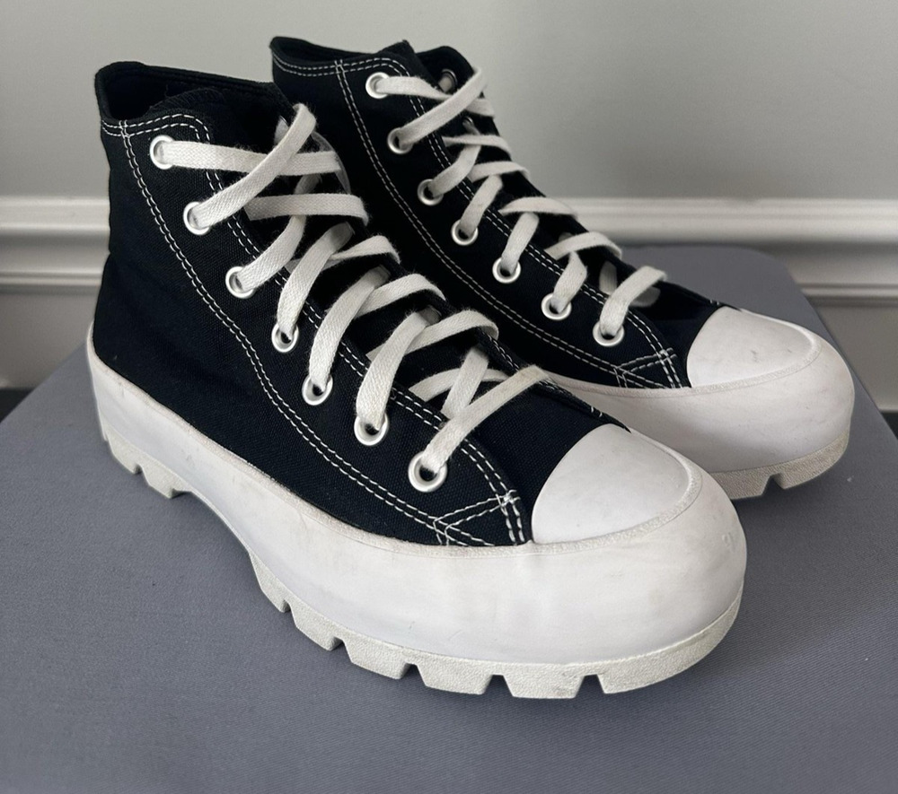 Converse Chuck Taylor All Star Lugged Shoes Womens 7.5 Black Platform 565901C